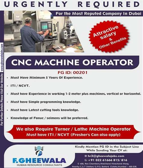 cnc lathe machine jobs|cnc job vacancies.